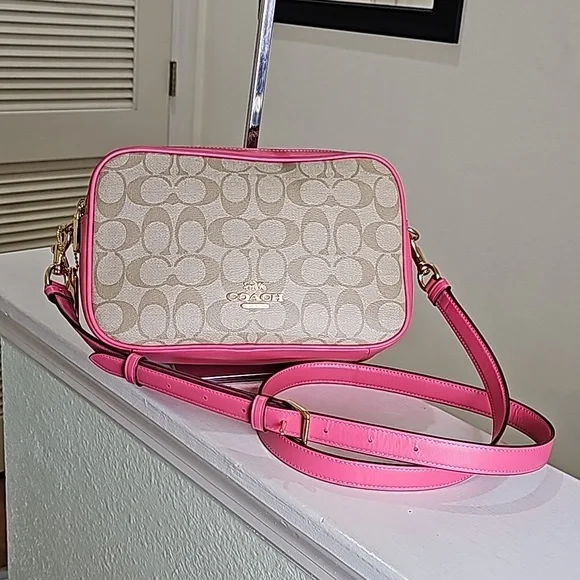 Coach Pink and Tan Crossbody Bag - Picture 4 of 16